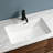 Topcraft 27.56" White Ceramic Undermount Bathroom Sink with Overflow, Rectangular Under Counter Vanity Basin