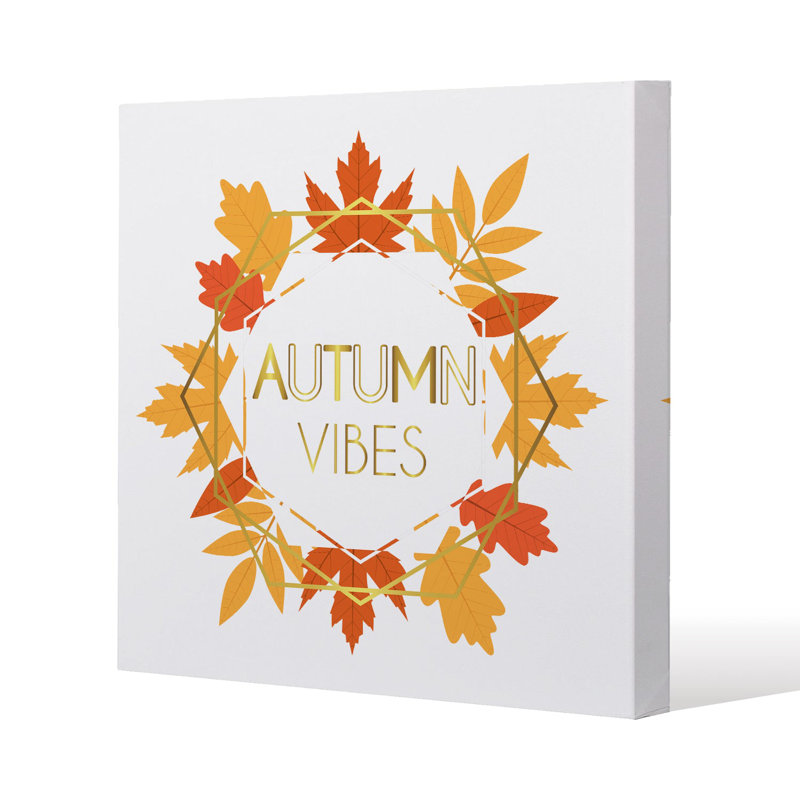 Autumn Vibes Slim Style Canvas Print, 15mm Slim Real wood., 75 cm H x 75 cm W