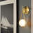 Teardrop 1-Light Wall Sconce - Brushed Gold-109883184