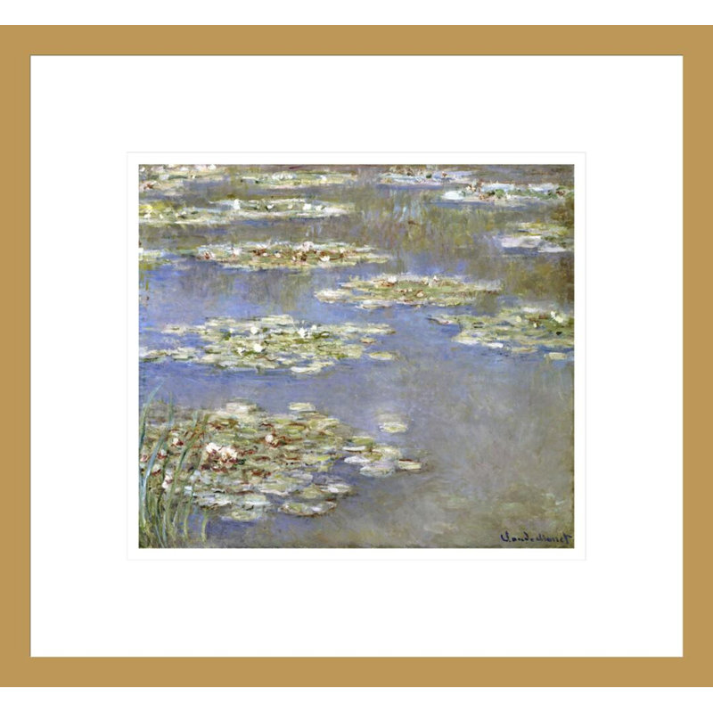 «Nympheas» par Claude Monet, impression giclée sur cadre, H 13,75 po x l 14,82 po
