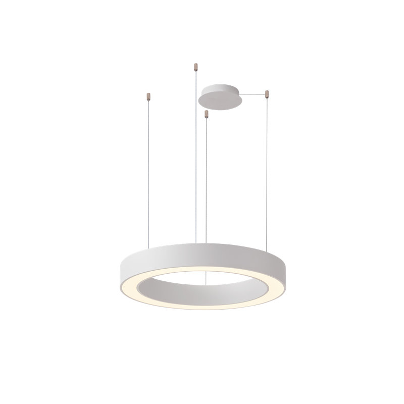 1 - Light LED Wagon Wheel Pendant, White, 8cm H x 80cm W x 80cm D
