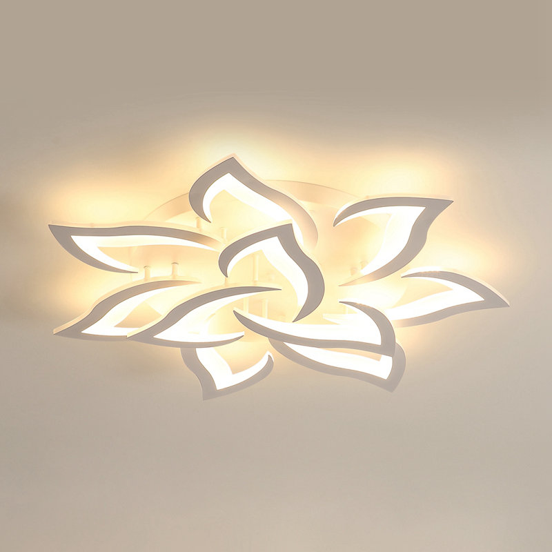 10-Light Acrylic LED Ceiling Light Warm Light, 3000K