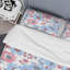 Ensemble de housse de couette floral bleu et rose - Polyester en microfibre-1835505689