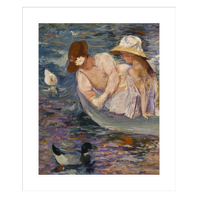 «Summertime» par Mary Cassatt - Impression sur toile, H 27,81 po x l 23,5 po