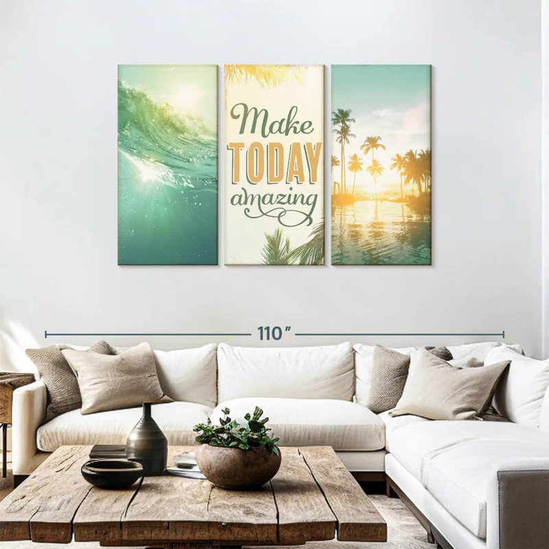 «Tergel Make Today Amazing Beach», typographie, H 48 po x l 74 po