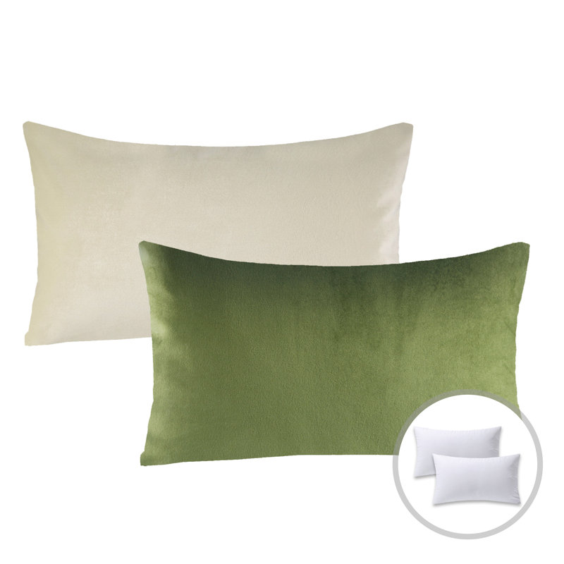 Throw Square Pillow, Light Green/Off White
