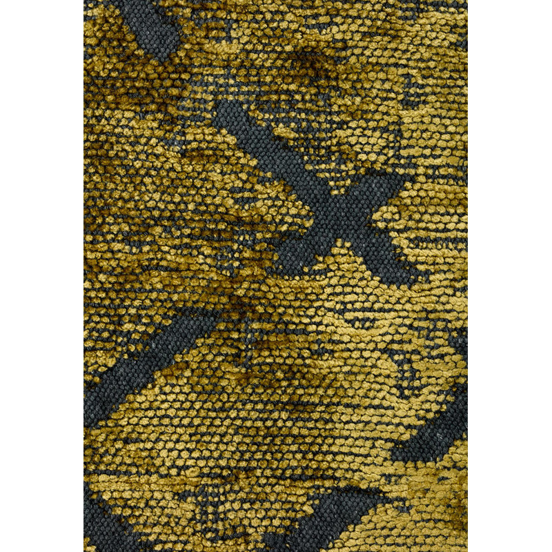 Rapture Abstract Area Rug in Yellow, Rectangle 9'10" x 14'