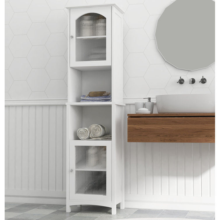 Wildon Home® Freestanding Linen Cabinet Multifunctional Storage