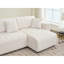 En forme de L à 3 places d'inspiration scandinave avec coussins décoratifs, revêtement en laine, rembourrage en mousse, options de sièges flexibles en laine d'angle beige, fonction réversible, rembourrage haute densité-1115627315-1284188771