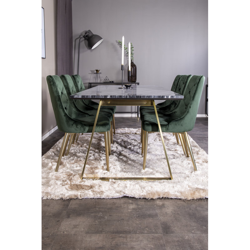 Mabel 6 - Person Dining Set, Green