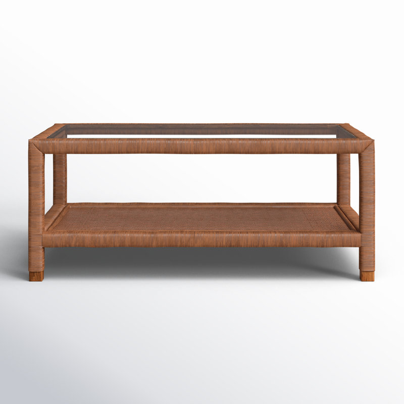 Pine Isle Glass Coffee Table, Havana