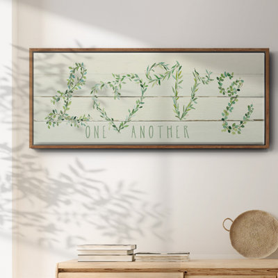 Shiplap Vines Love - toile encadrée