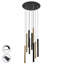 Kuhlmann 9 - Light Gold/Matte Black LED Cluster Pendant