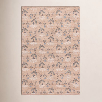 Hand-Woven Floral Jute Rug