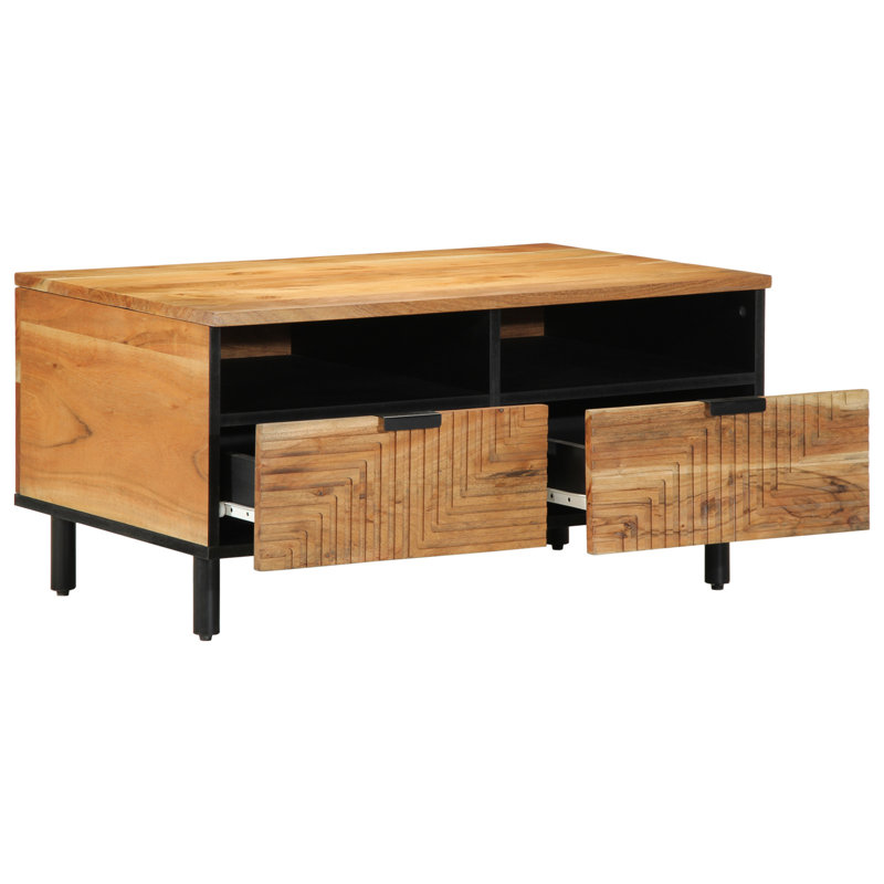Solid Wood Coffee Table with Storage