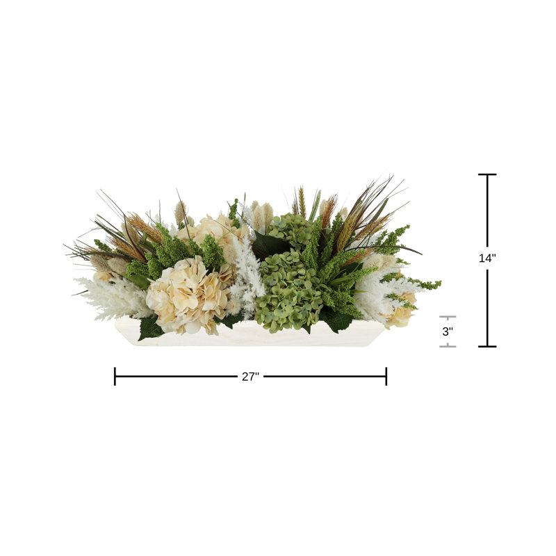 Silk Faux Floral in Box, White