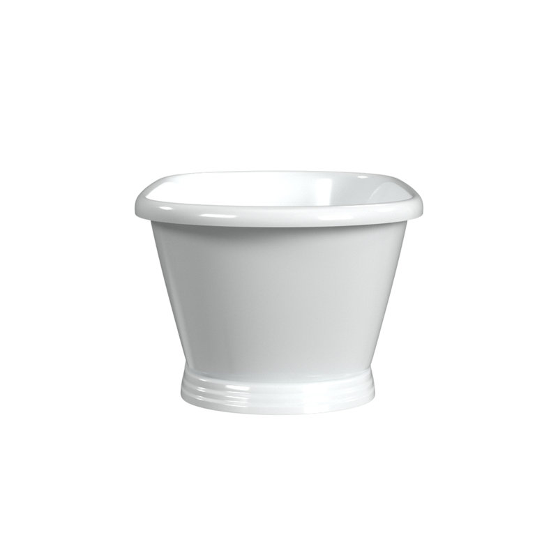 Sandringham 70.13'' L Soaking Bathtub, White Interior with White Exterior