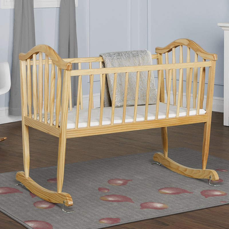 Rocking Cradle with Mattress, Natural