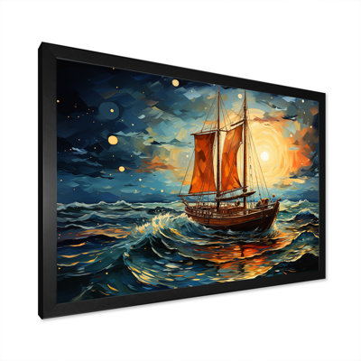 Moonlight Saiboat Horizon II - Bateau, art mural