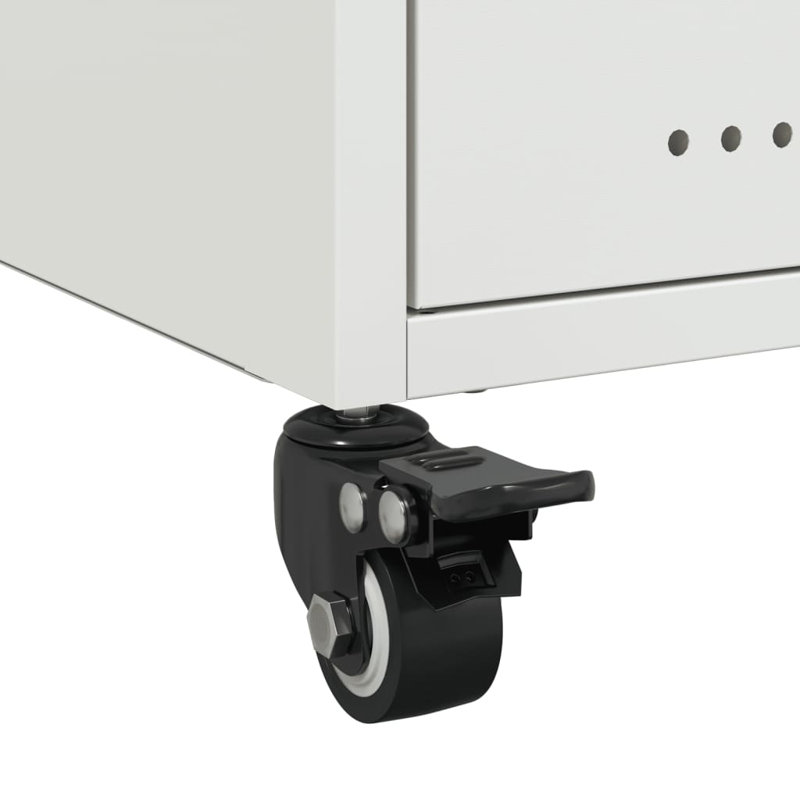 Angala 36cm W Steel Bedside Table, White