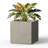 Fuentes Durx-Litecrete Concrete Square Flower Planter Indoor Outdoor Plant Pot with Drainage Holes-129678239-129678245