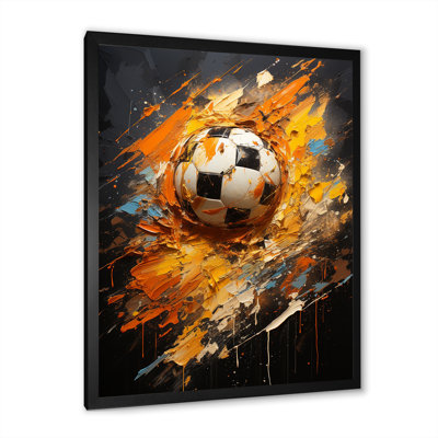 Joshuah Soccer Abstract Striker sur impression sur toile