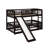 Twin Over Twin Bunk Bed With Fence-1427900442