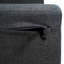 Chaise longue 3 en 1 pliable en lin avec dossier et repose-pieds réglables, fauteuil convertible-1087316351