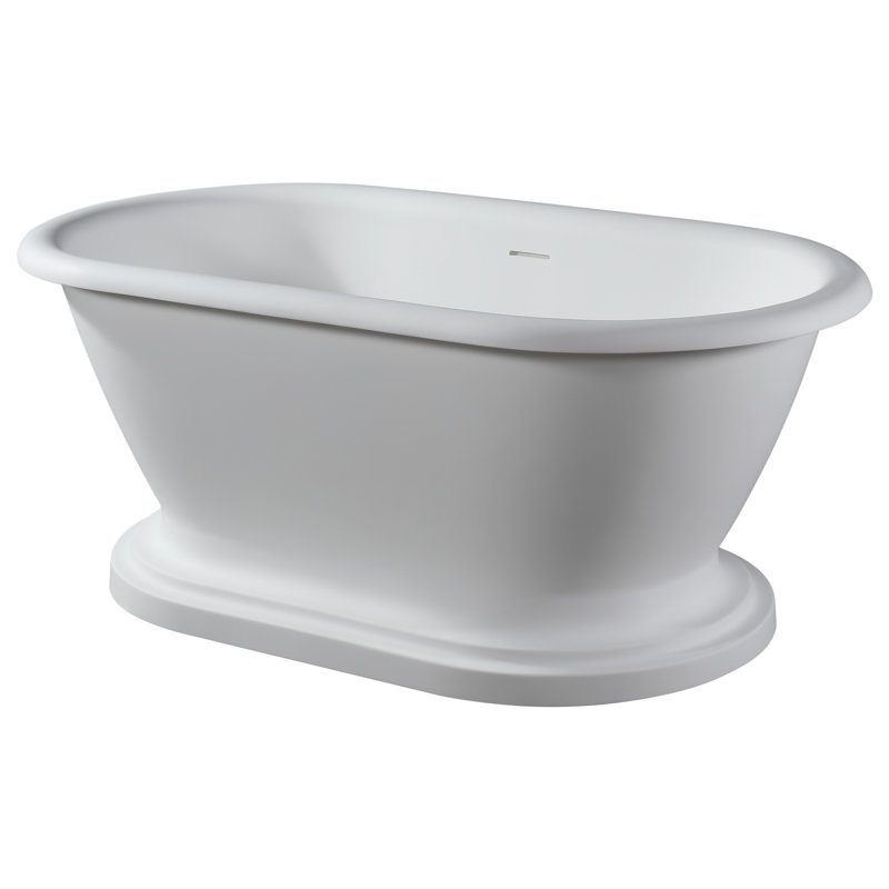 66'' x 33'' Freestanding Soaking Solid Surface Bathtub