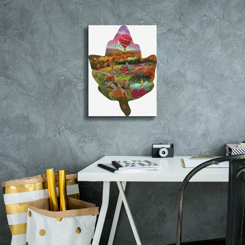 «Fall Valley» par Bigelow, illustrations sur toile, H 16 po x l 12 po x P 0,75 po