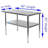 Table de travail en acier inoxydable avec tablette inférieure. Table de préparation en métal. Certifié NSF-49453601