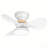 FIMEI 24” Straight 3 Blades Flush Mount Modern Ceiling Fan with Dimmable LED Light Kit,RC,Reversible Blades,6 Speeds-1346383930