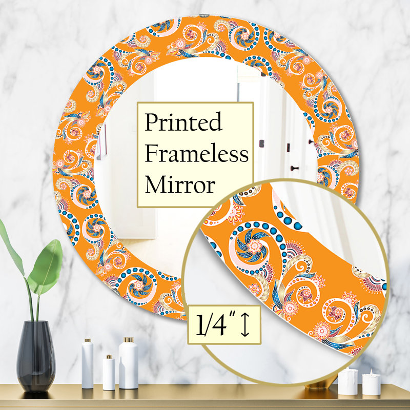 Miroir mural sans cadre Mid-Century, H 31,5 po x l po