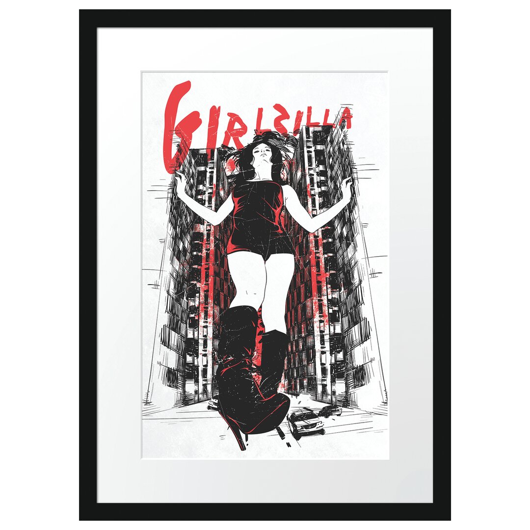 Gerahmtes Poster Girlzilla Light