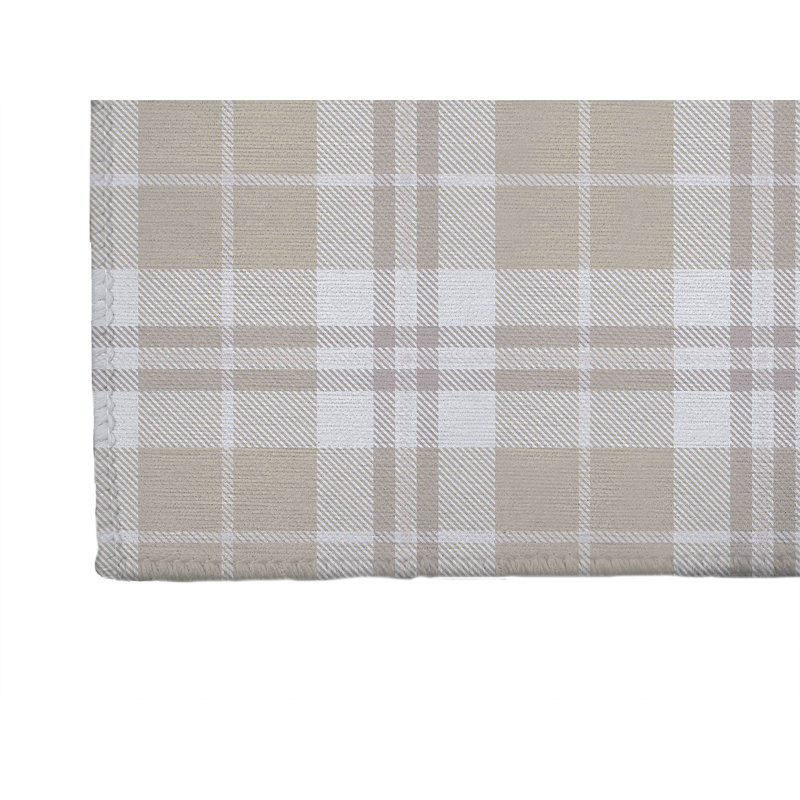 Tapis de bureau léger Tartan Block, L 3 pi x L 2 pi, Tanné