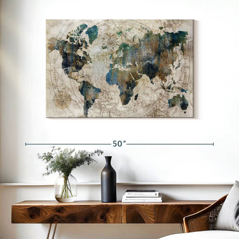 Aliaz Stained Celestial Map, 26" H x 39" W