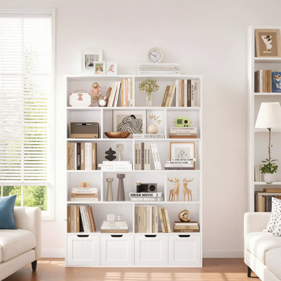 Kirklyn 6-tier Bookshelf with Four Drawers