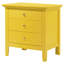 Table de chevet 3 tiroirs Hammond, jaune-1403533582