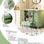 Meuble-lavabo de 36 po avec portes en verre texturé gaufré, quatre unités de tiroir profond, intérieur réglable, revêtement, poignées, verre avec rangement intelligent, tiroirs, deux tablettes, couleur fraîche, sans couture