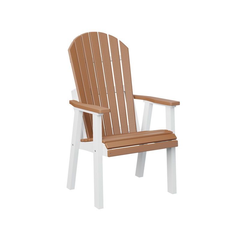 Berlin Gardens Comfo Back Regular Top With White Base Deck Chair, Cedar