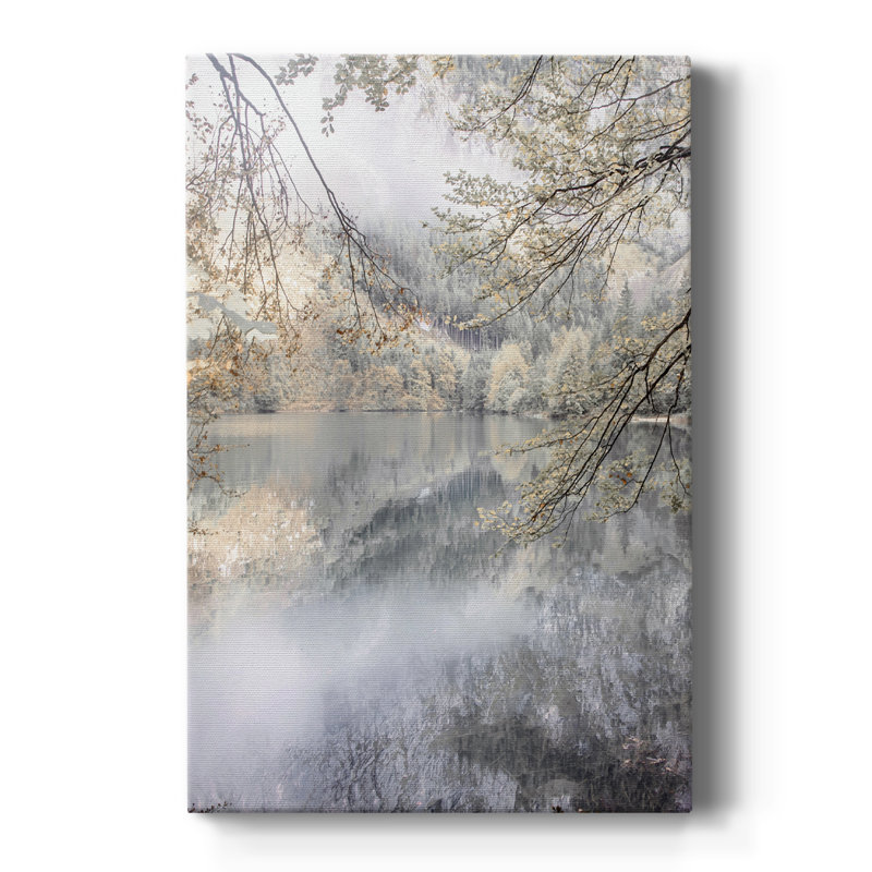 Lac brumeux - galerie Cavas sur mesure, H 18 po x l 12 po