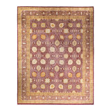 One-of-a-Kind Hayner Hand-Knotted 1990s 12'2" x 15'4" Wool Area Rug in Red/Yellow/Beige