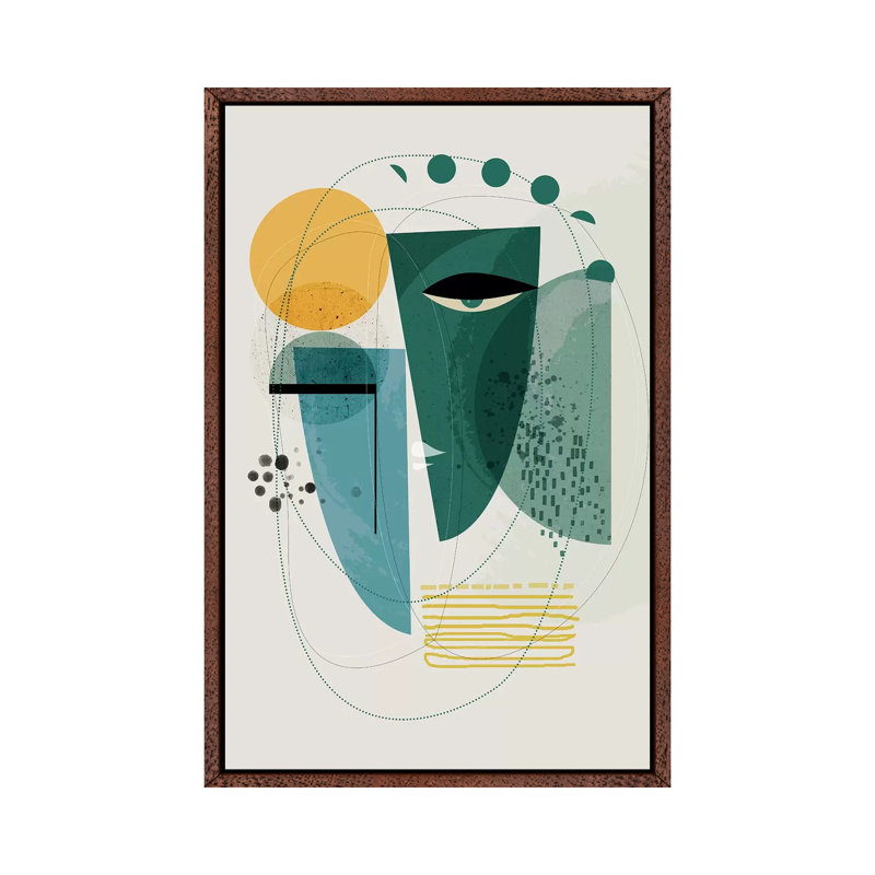 Emerald Island - Print on Canvas, Classic Brown Wood Floater Framed, 101.6cm H x 66.04cm W x 3.81cm D