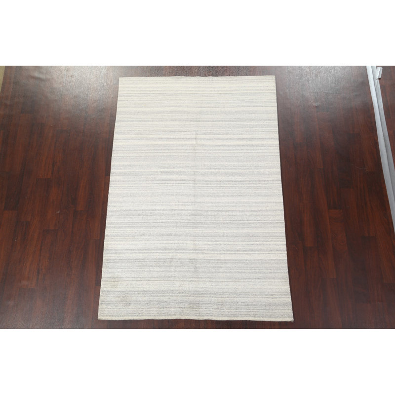 Stripe Gabbeh Oriental Area Rug 5x8