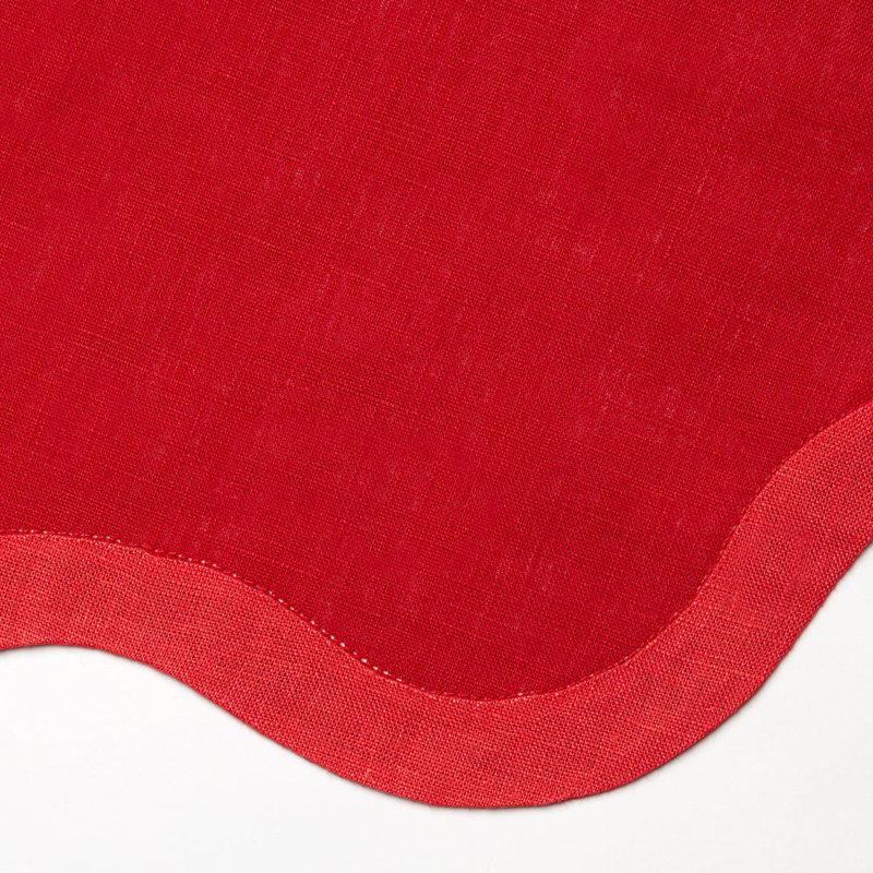 Ondulato Linen Novelty Napkins, Poppy