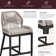  Bar Stools Set Of 4 Outdoor Bar Height Metal Stools Modern Wicker Rattan Barstools With Back Aluminum