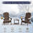 5-piece Hdpe Plastic Adirondack Chair Set With Side Table & Ottomans – All-weather Outdoor Patio Conversation Set-301960500