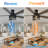 52" Industrial Black Caged Flush Mount Ceiling Fan with Light Kit and Remote Control 6-speed Reversible DC Motor Low Profile Fan 