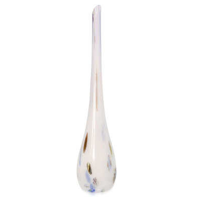 Vase de table en verre blanc 34 po Stonec chiffre