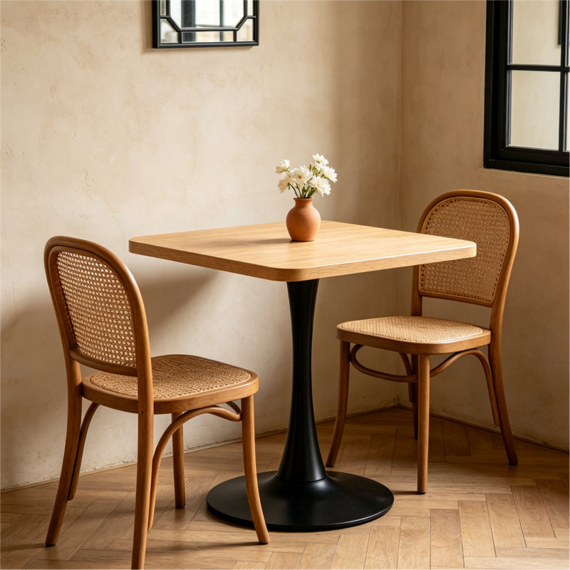 Table de salle à manger carrée 23,6 po Tulip